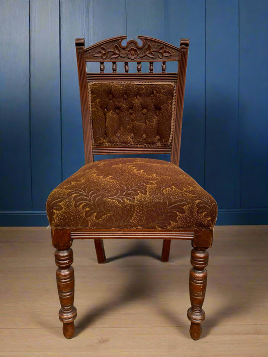 Rare 8-Piece Edwardian Dining Chair Set - Mahogany Frame (Circa 1900-1910)