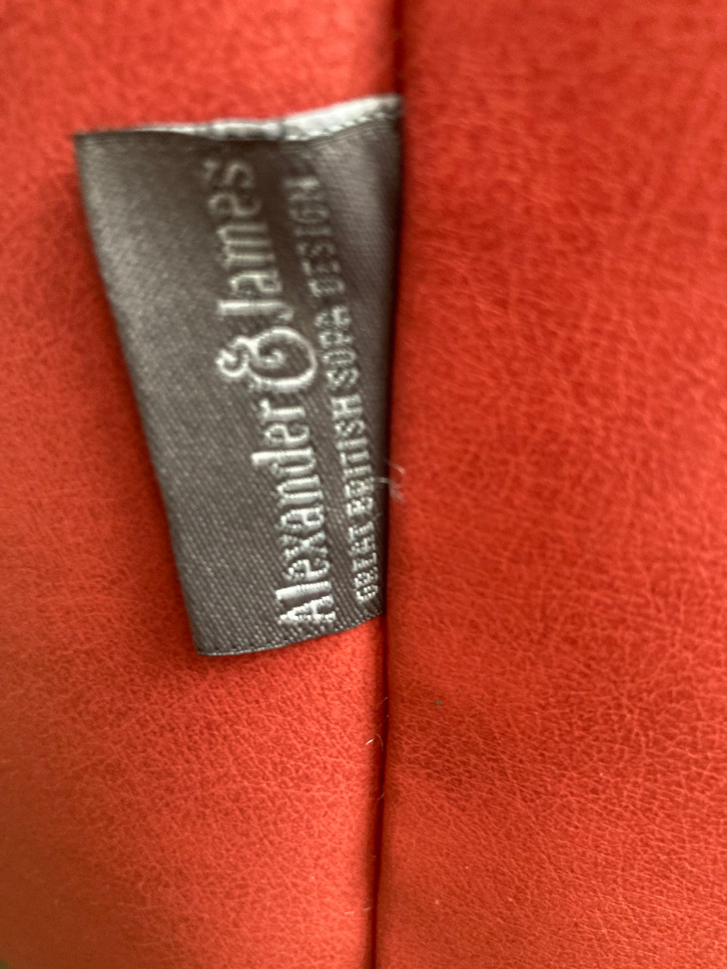 Alexander & James "Percy" Armchair in Tote Cranberry Leather