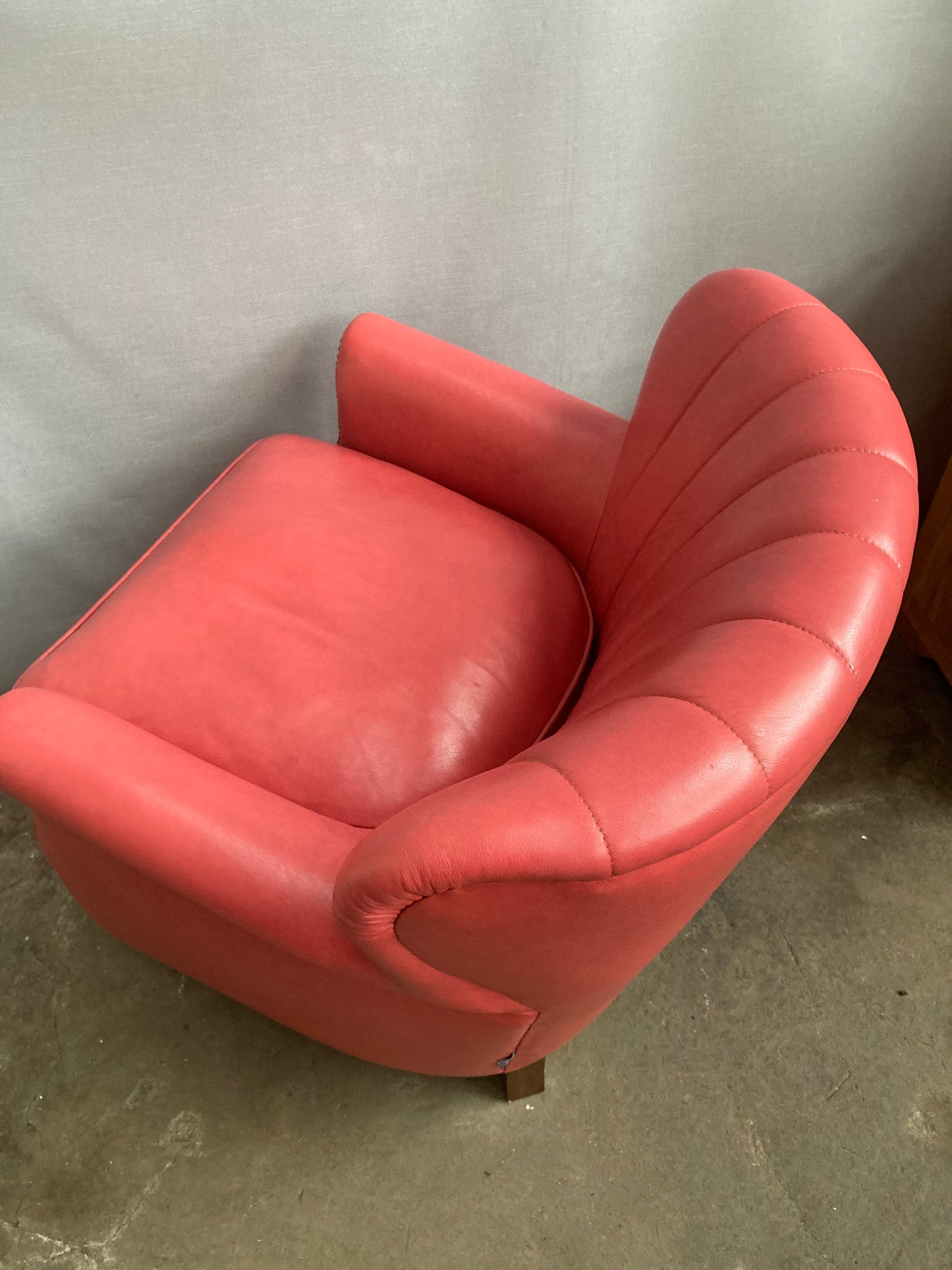 Alexander & James "Percy" Armchair in Tote Cranberry Leather