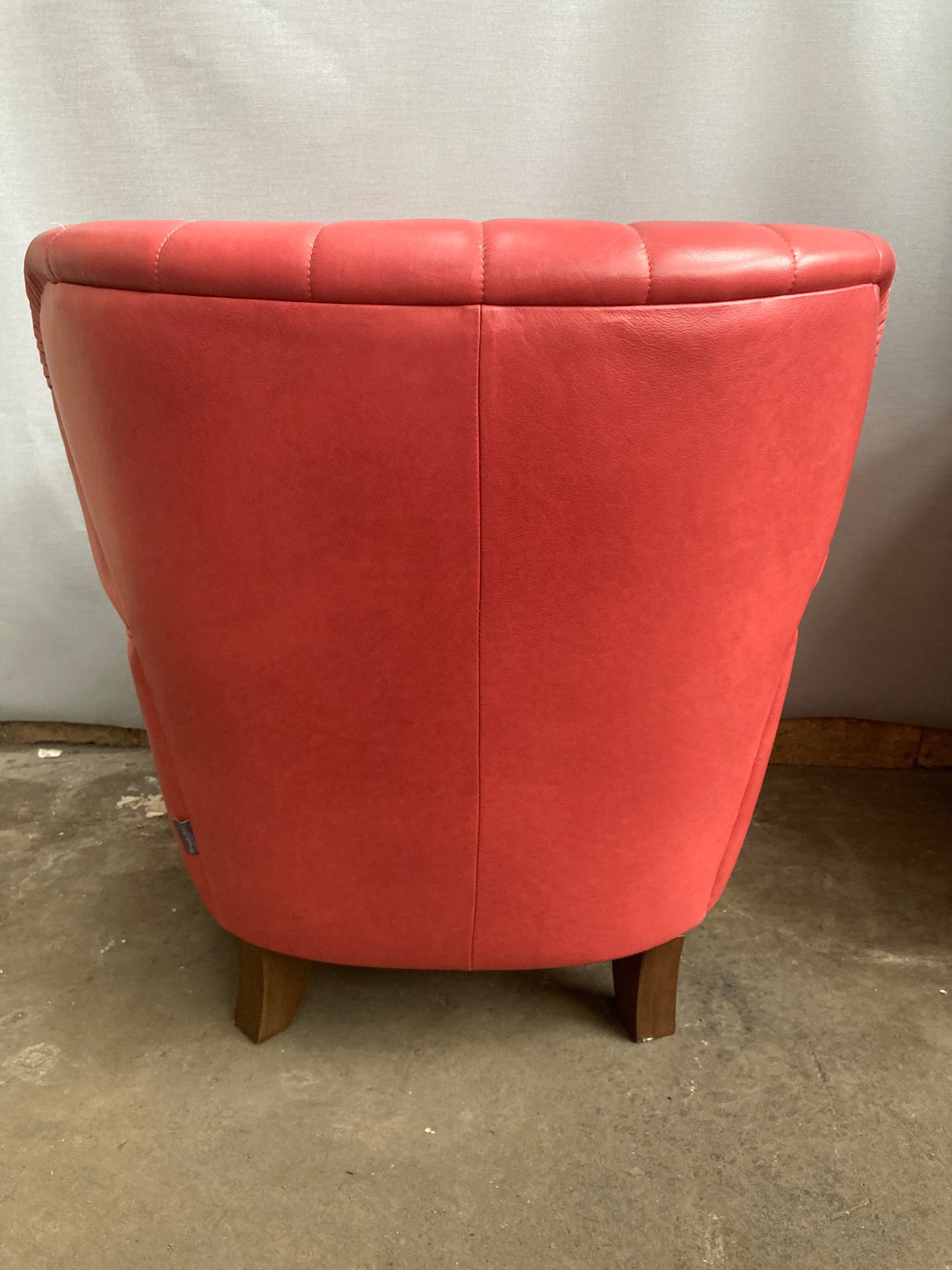 Alexander & James "Percy" Armchair in Tote Cranberry Leather