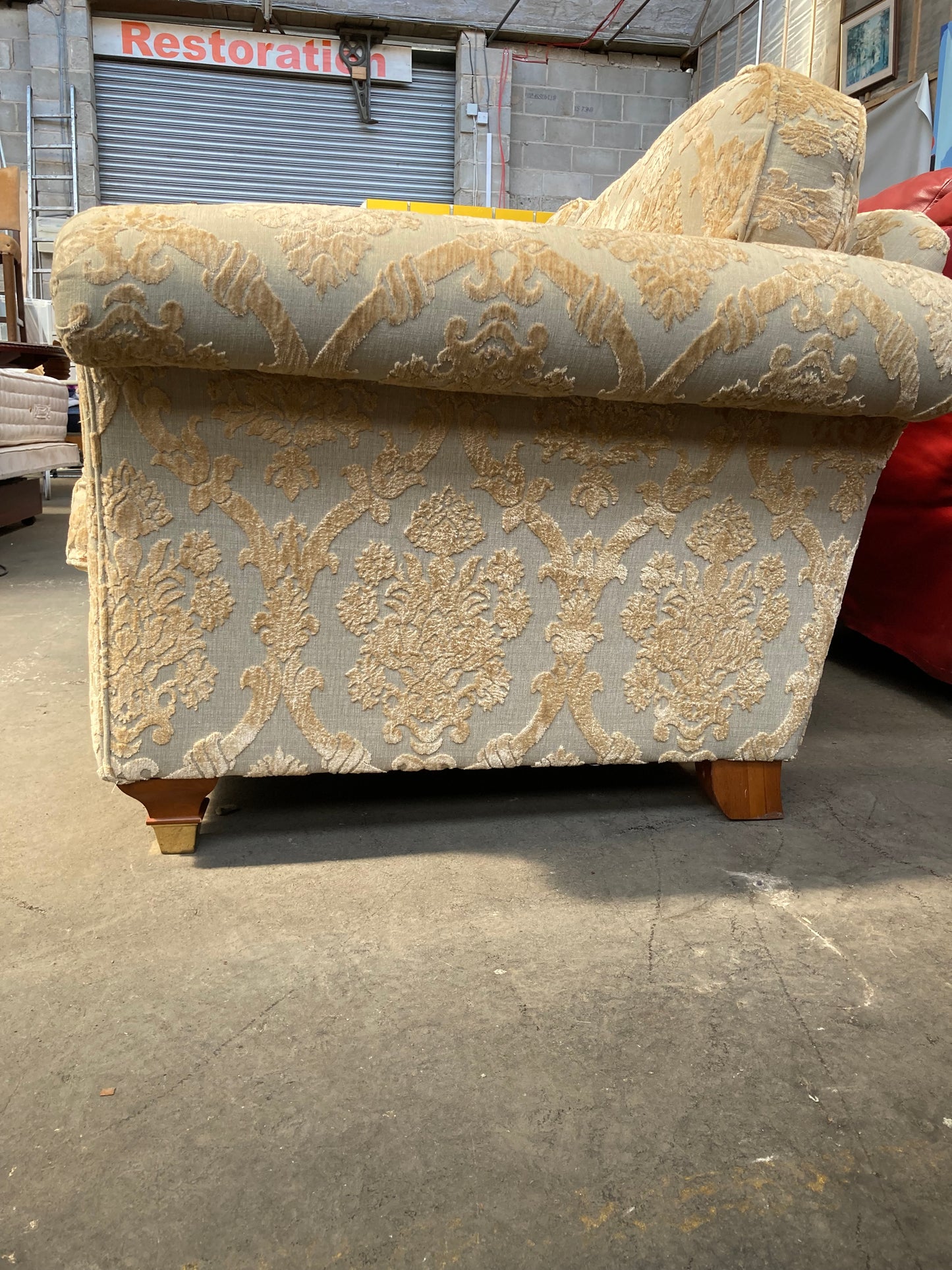 2 piece fabric upholstered suite  possibly Parker Knoll Burghley Rangey