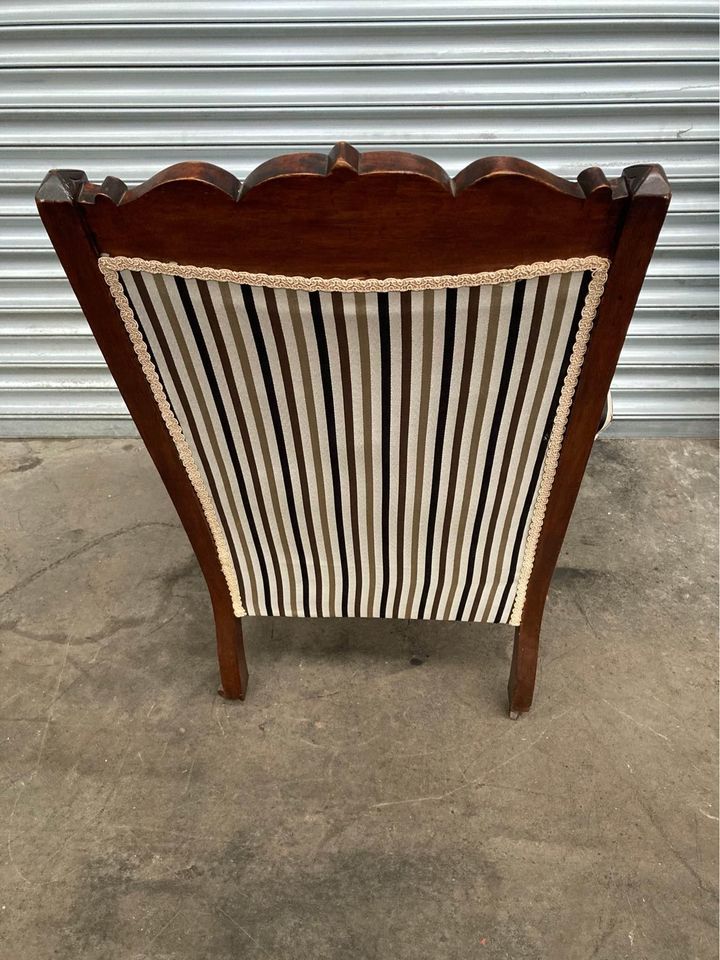 Beautiful carved Victorian armchair on castors