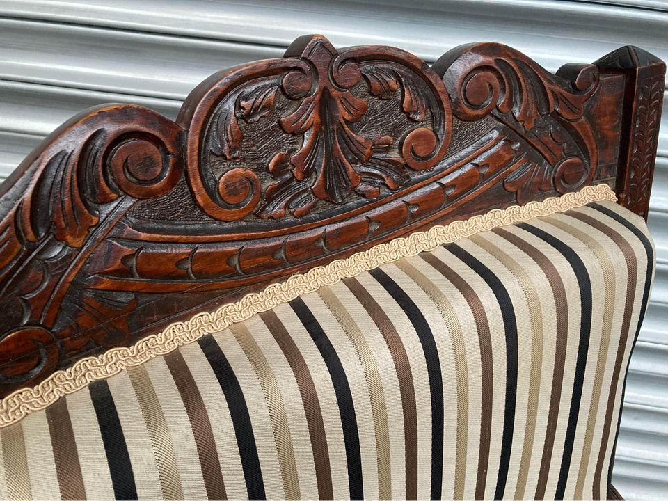 Beautiful carved Victorian armchair on castors