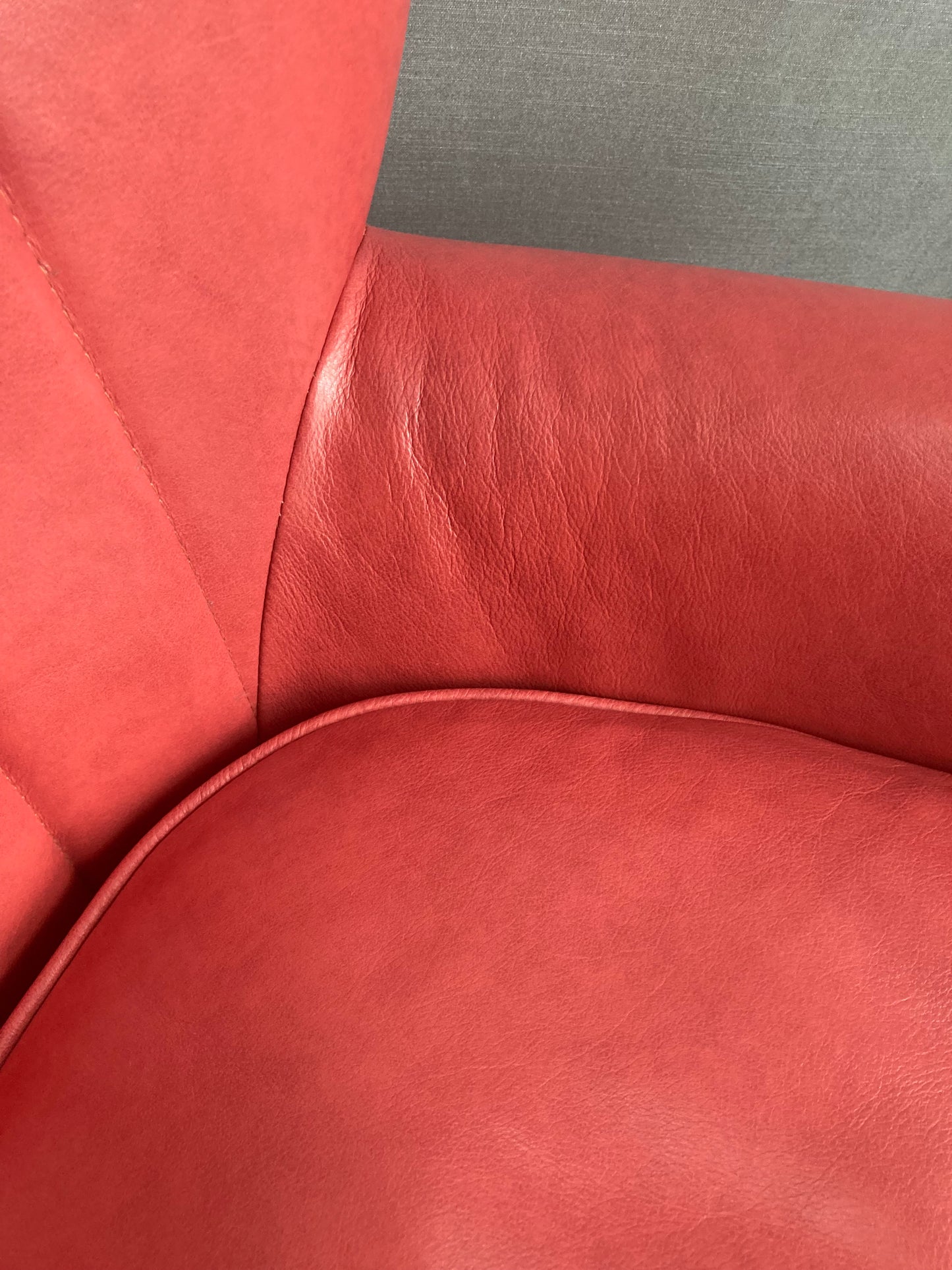 Alexander & James "Percy" Armchair in Tote Cranberry Leather