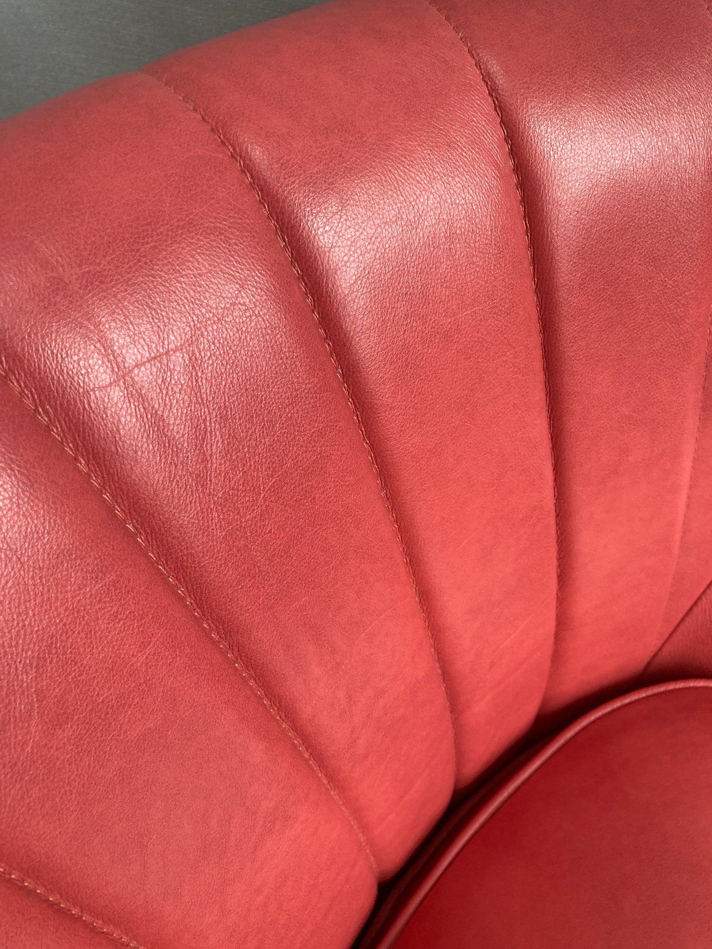 Alexander & James "Percy" Armchair in Tote Cranberry Leather