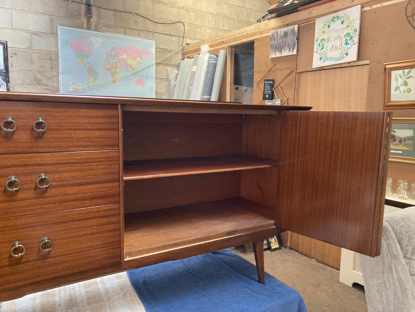 Sutcliffe of Todmorden Mid-Century Teak Sideboard | c.1963 | Original Label Intact