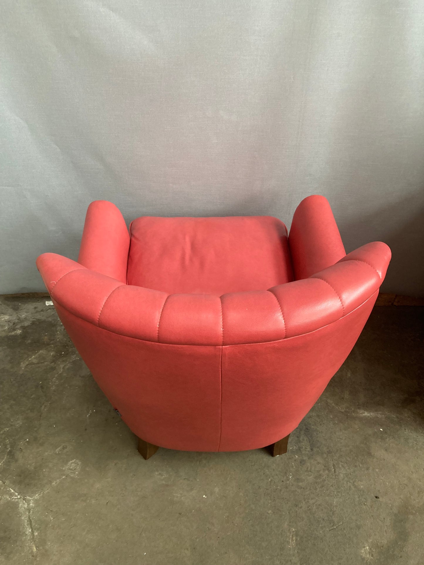Alexander & James "Percy" Armchair in Tote Cranberry Leather