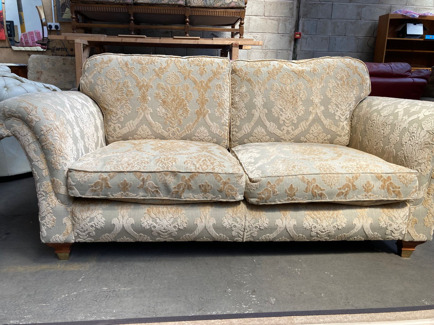 2 piece fabric upholstered suite  possibly Parker Knoll Burghley Rangey