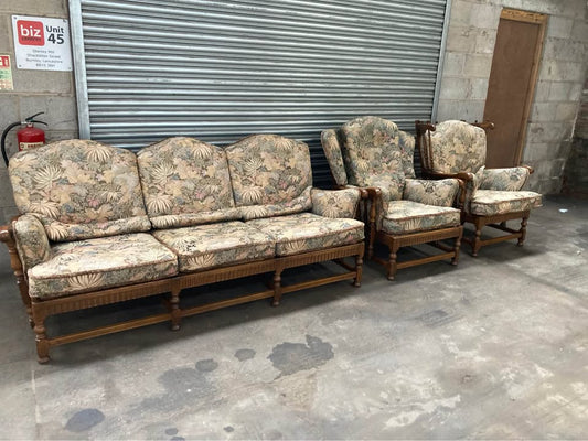 Ercol Cloister Three-Piece Suite | Golden Dawn | 3-Seater & Two Armchairs