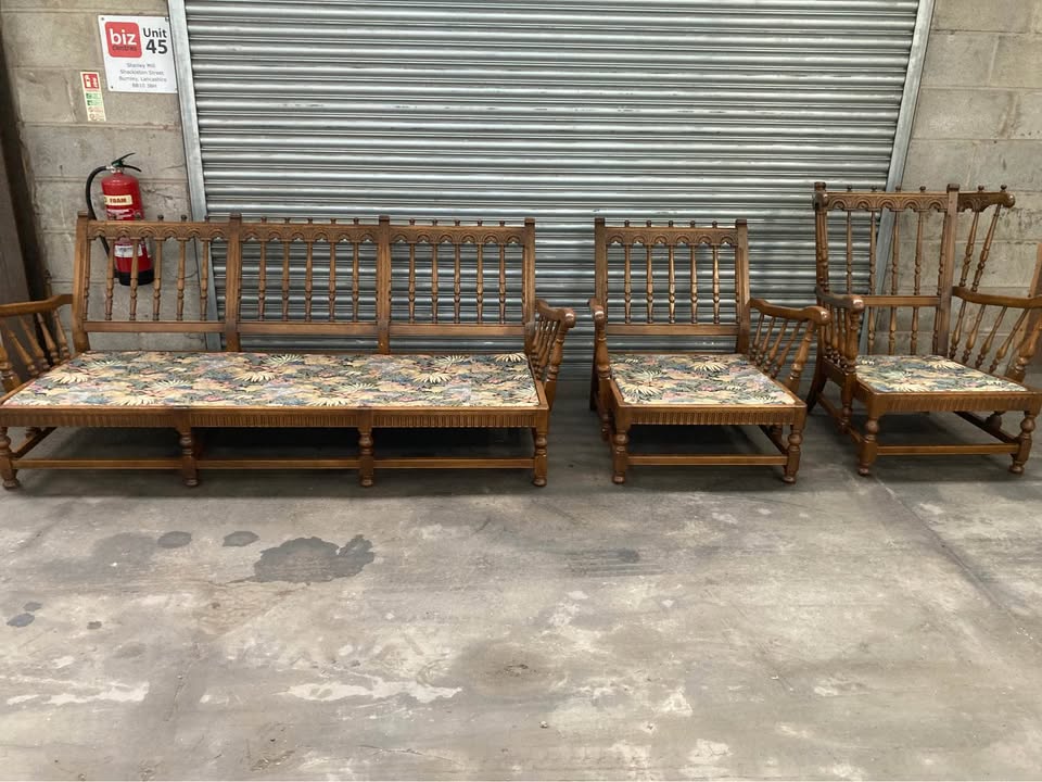 Ercol Cloister Three-Piece Suite | Golden Dawn | 3-Seater & Two Armchairs
