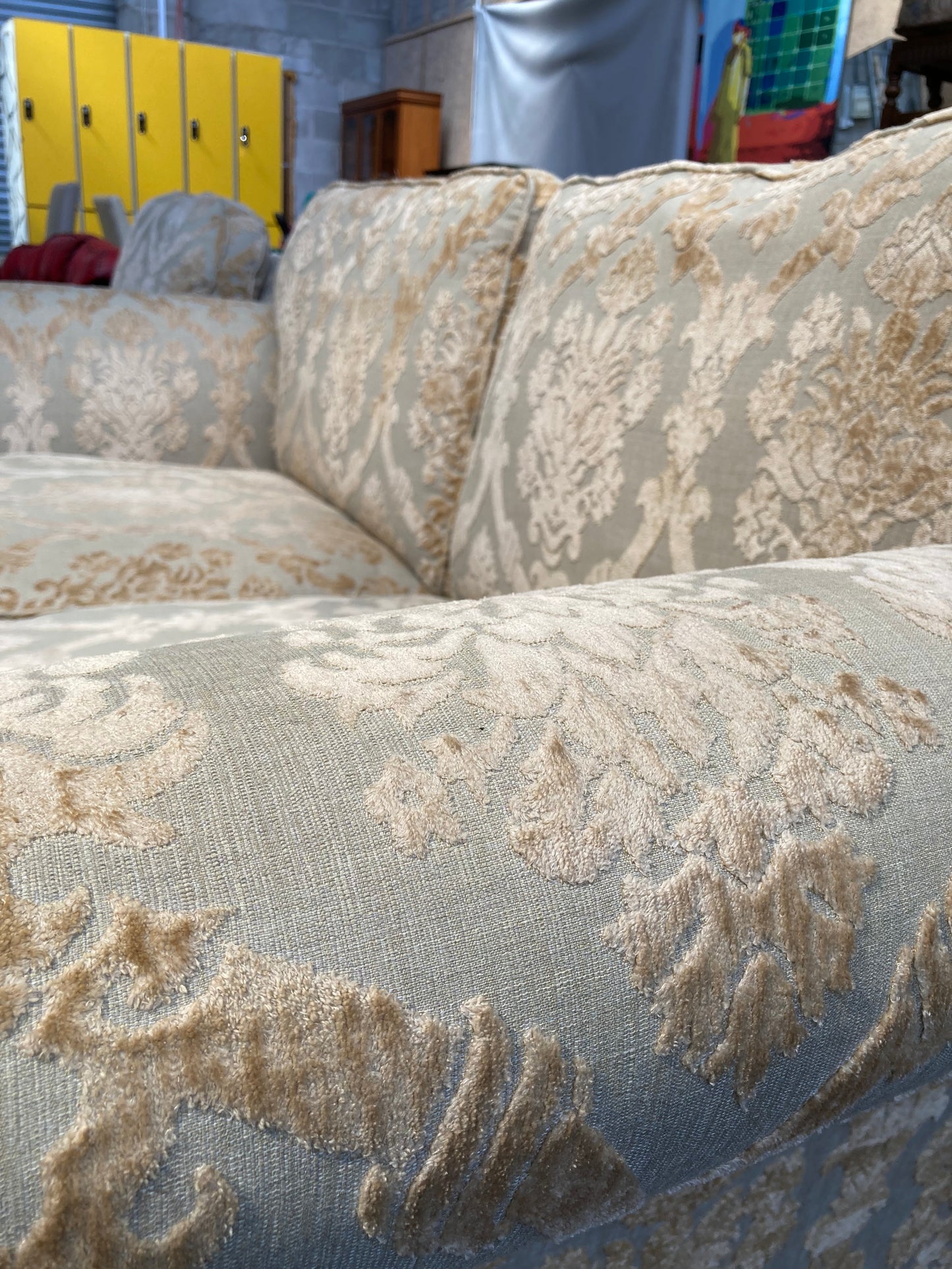 2 piece fabric upholstered suite  possibly Parker Knoll Burghley Rangey