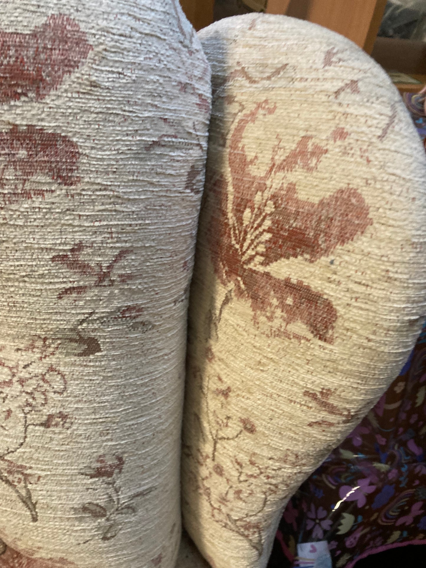 Camden floral wheat pattern wing back sofa & armchair