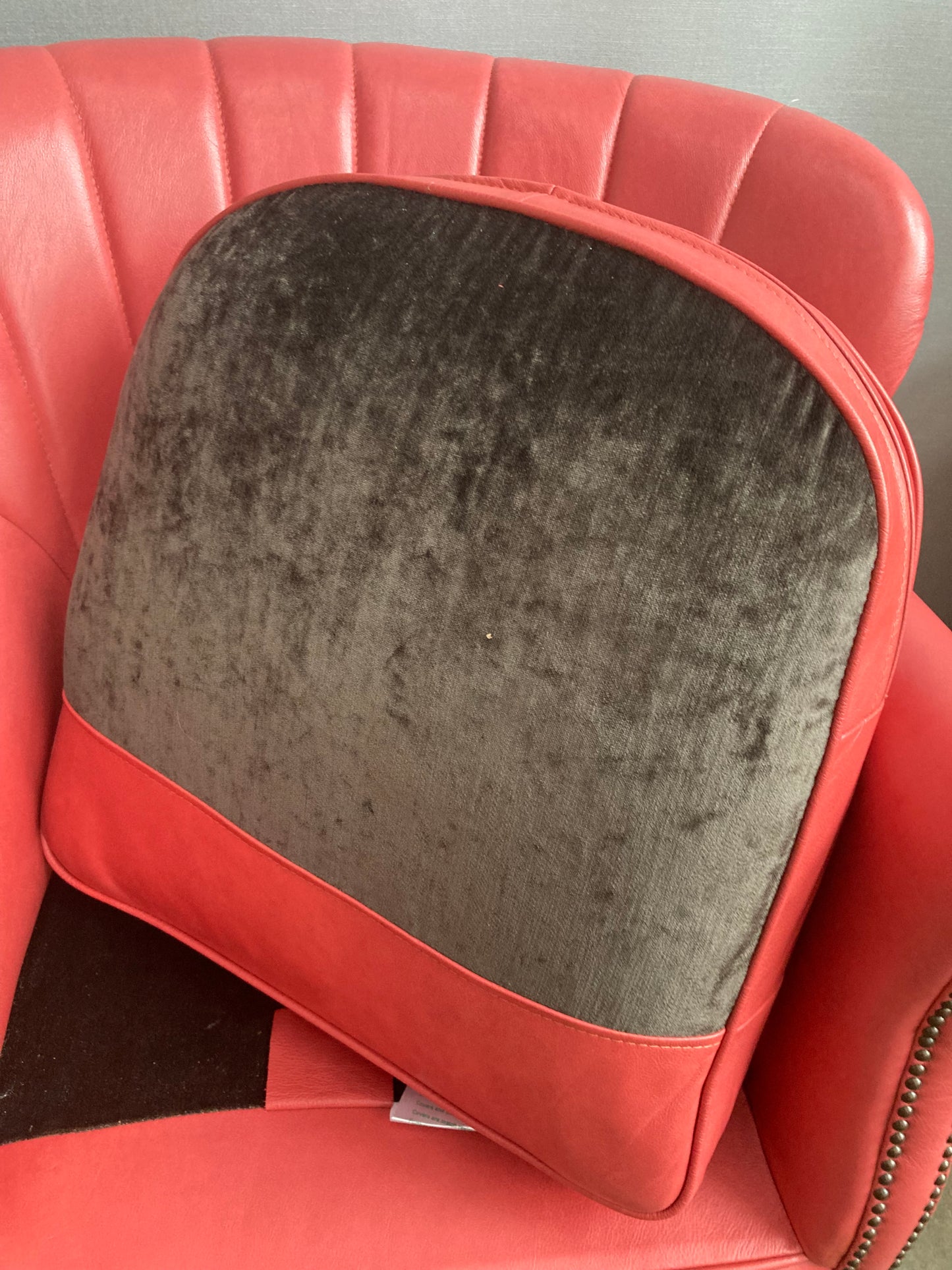 Alexander & James "Percy" Armchair in Tote Cranberry Leather