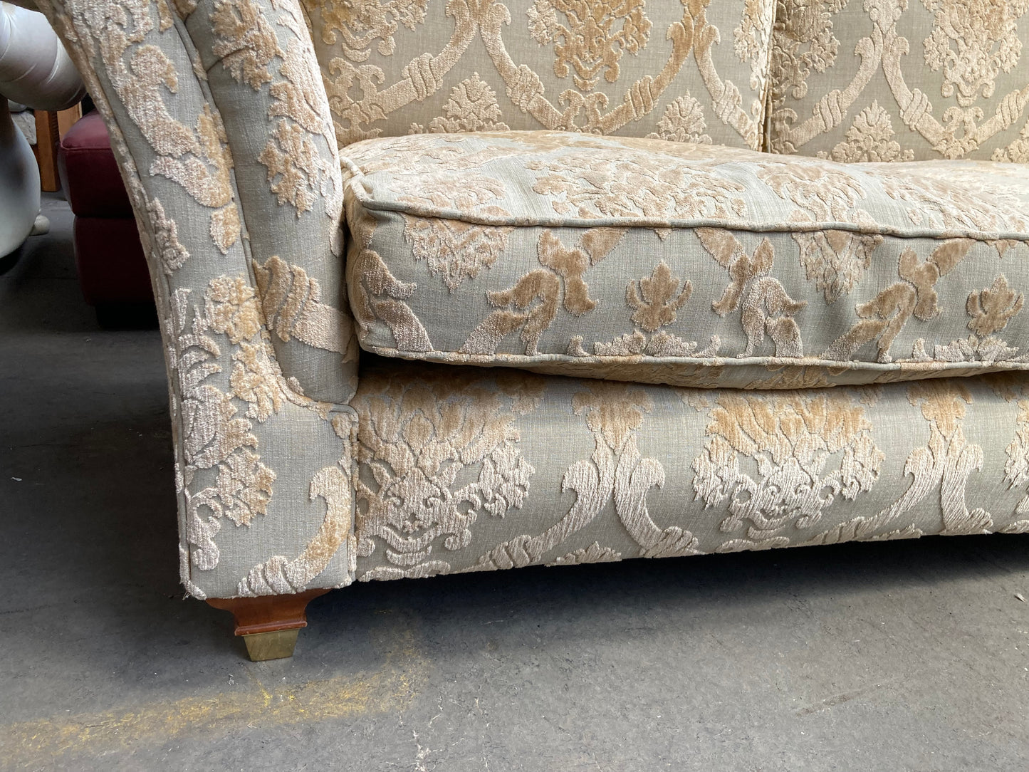 2 piece fabric upholstered suite  possibly Parker Knoll Burghley Rangey