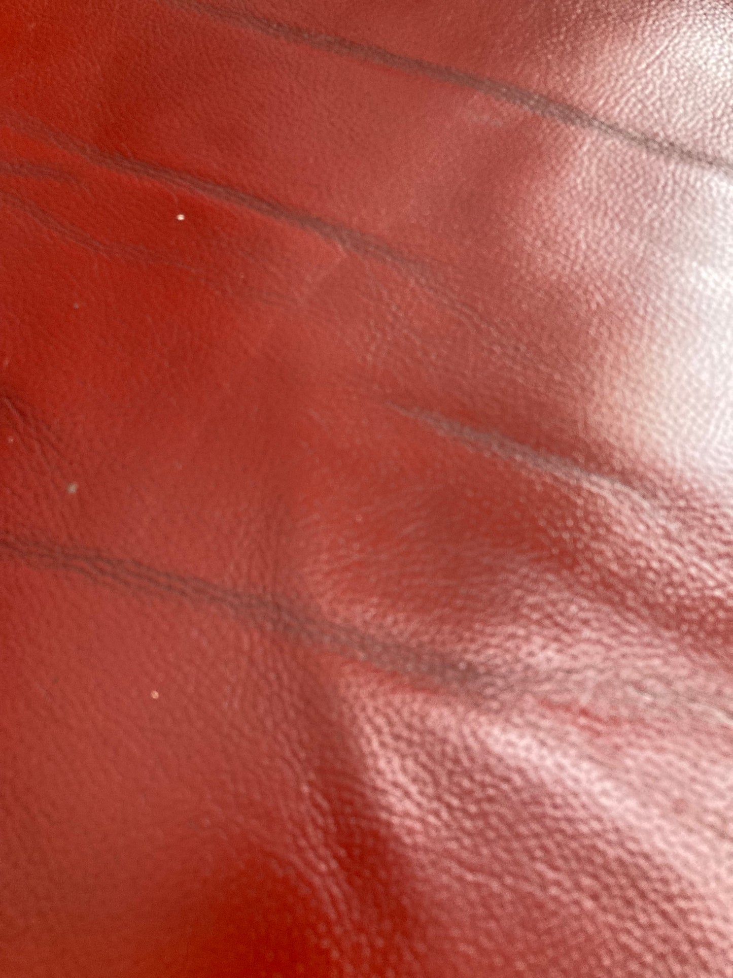 Pair of Red Leather Electric Recliner Armchairs with Matching Ottoman Footstool