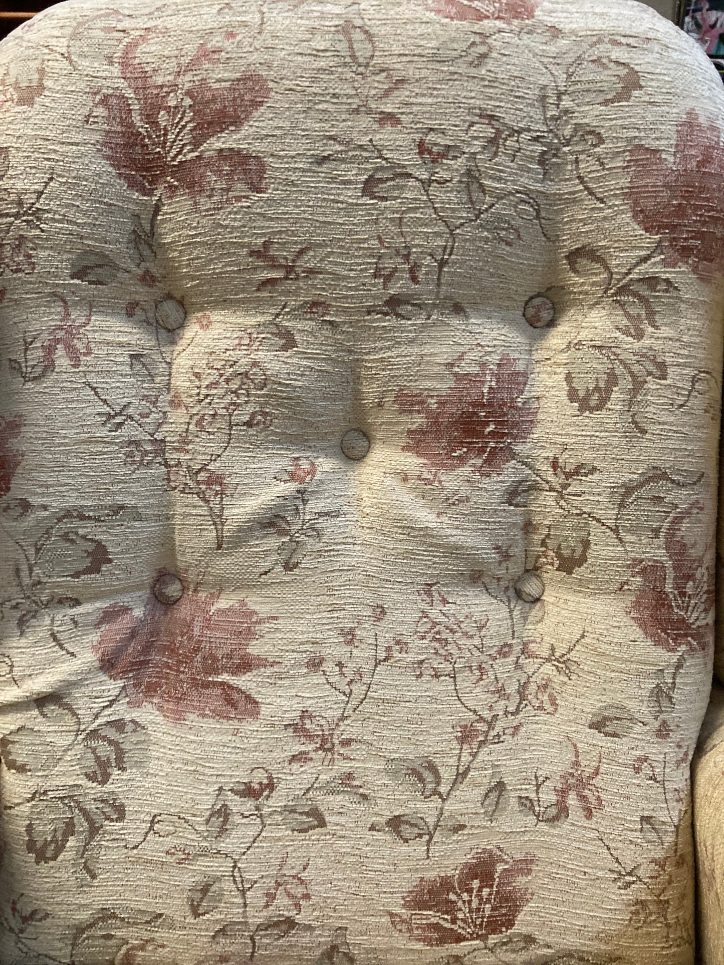 Camden floral wheat pattern wing back sofa & armchair