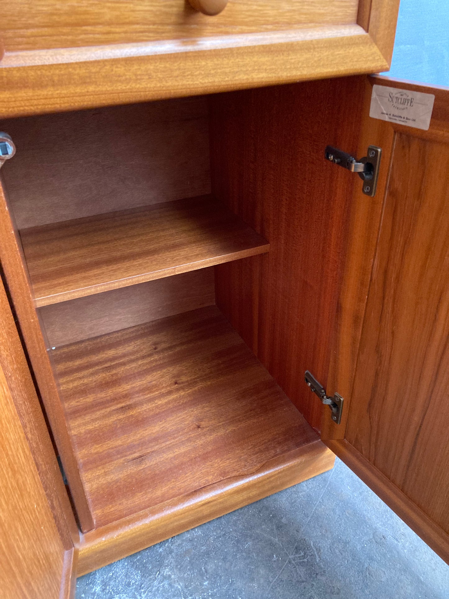 A Sutcliffe teak display cabinet