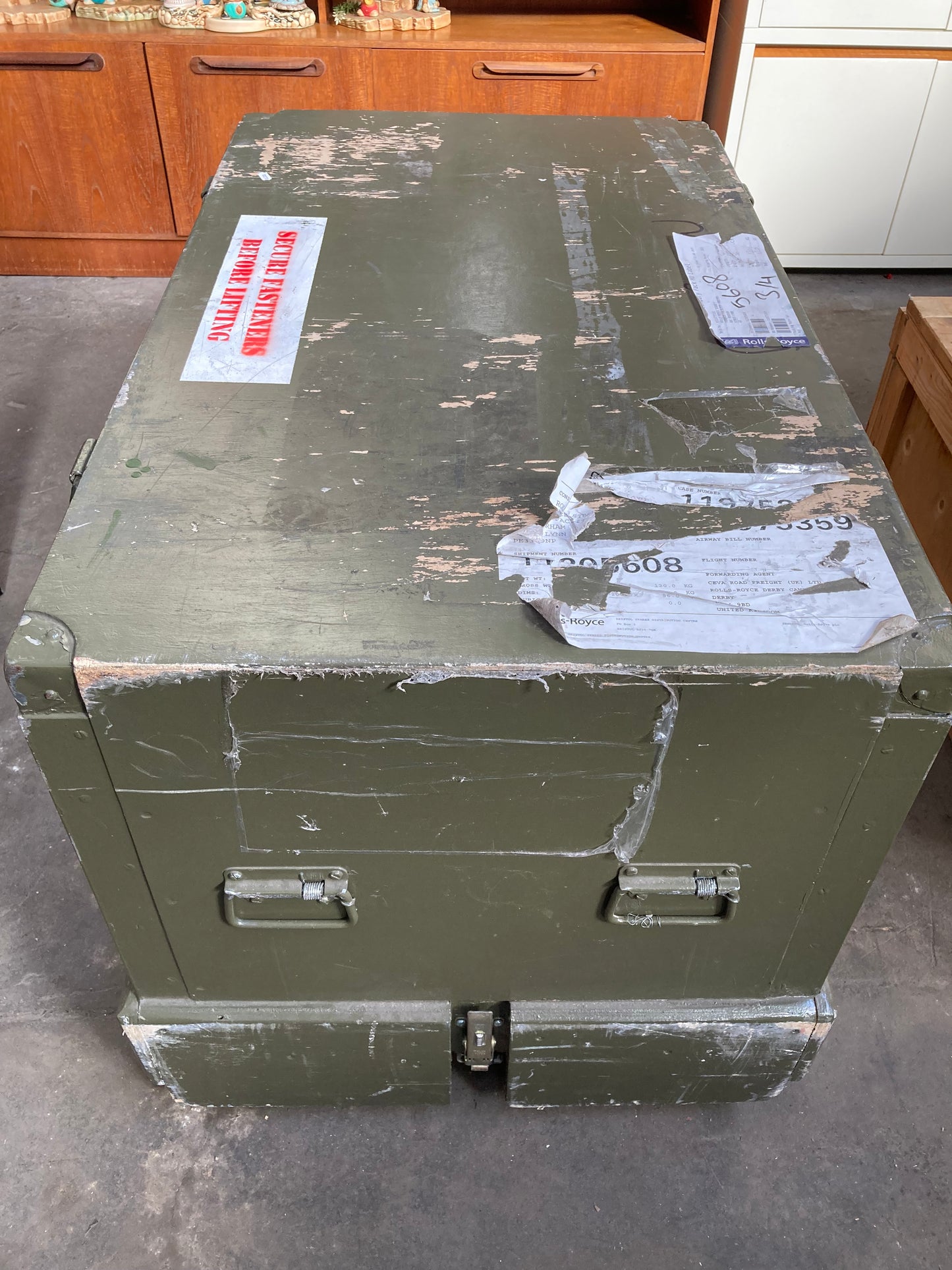 RAF shipping crate