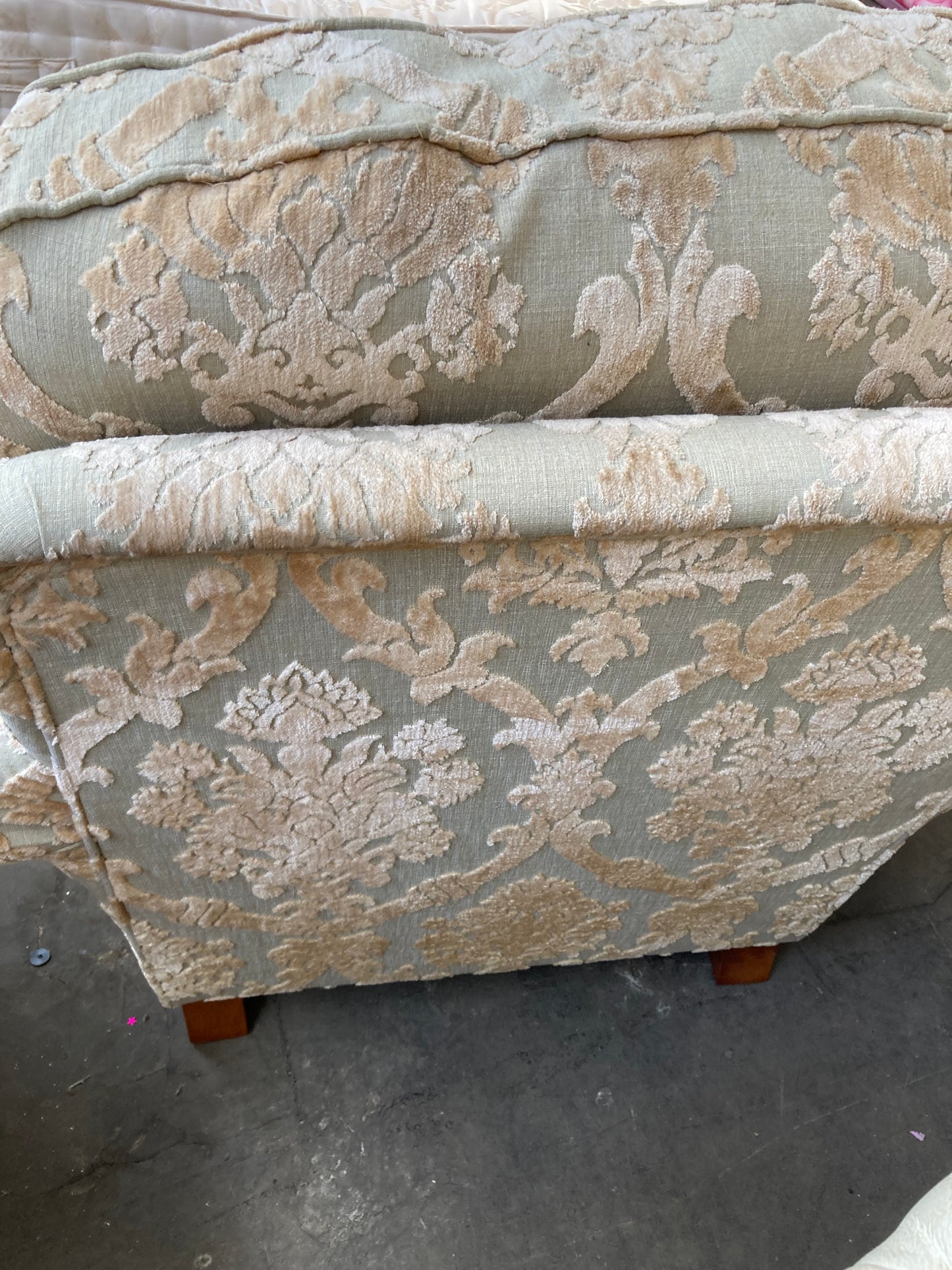 2 piece fabric upholstered suite  possibly Parker Knoll Burghley Rangey