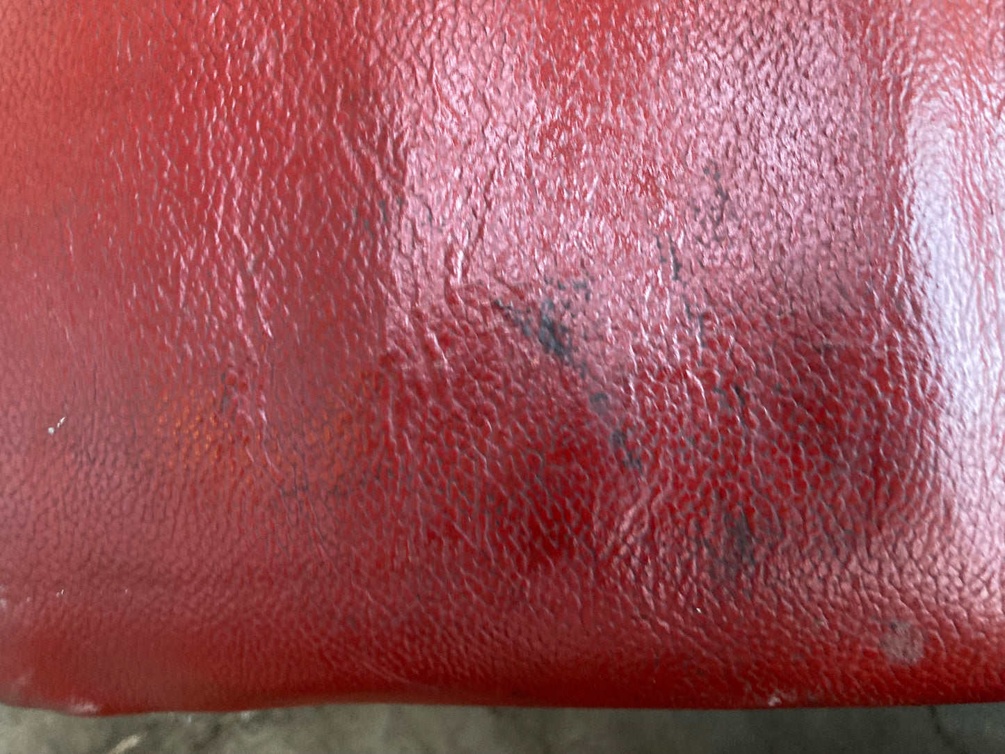 Pair of Red Leather Electric Recliner Armchairs with Matching Ottoman Footstool