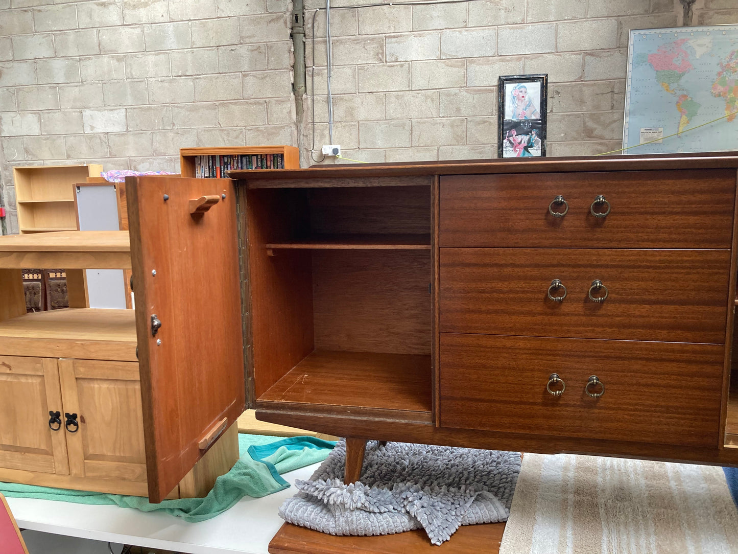 Sutcliffe of Todmorden Mid-Century Teak Sideboard | c.1963 | Original Label Intact