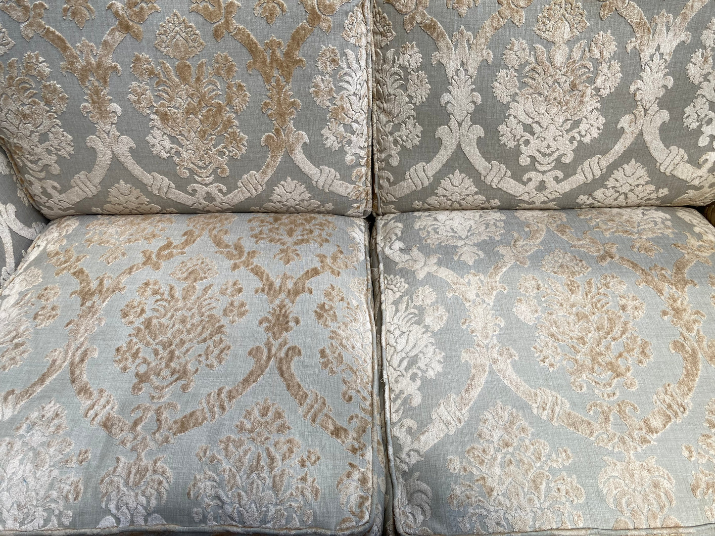 2 piece fabric upholstered suite  possibly Parker Knoll Burghley Rangey