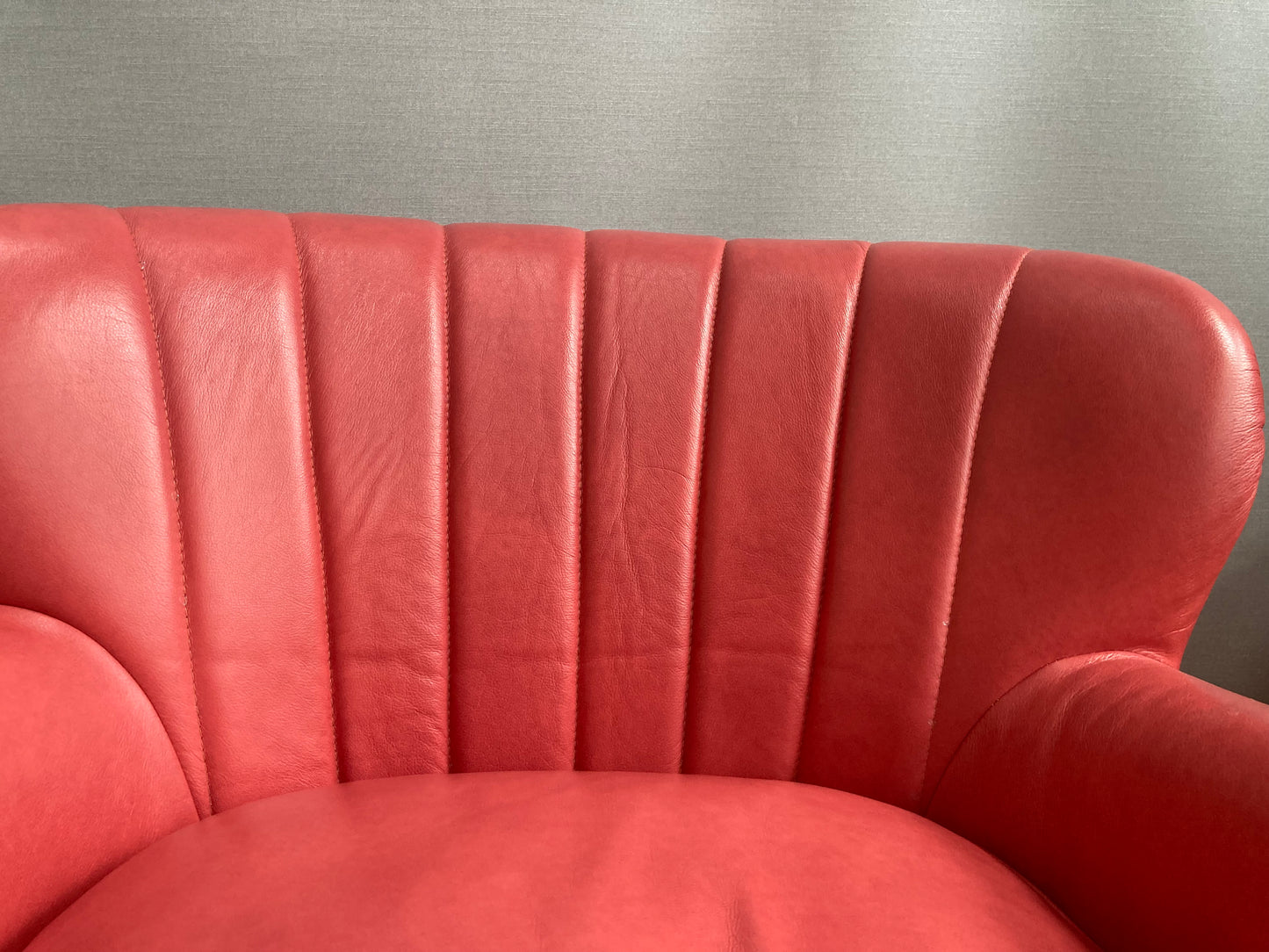 Alexander & James "Percy" Armchair in Tote Cranberry Leather