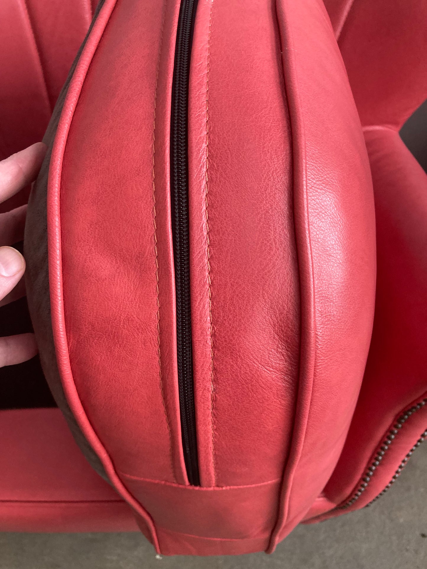 Alexander & James "Percy" Armchair in Tote Cranberry Leather