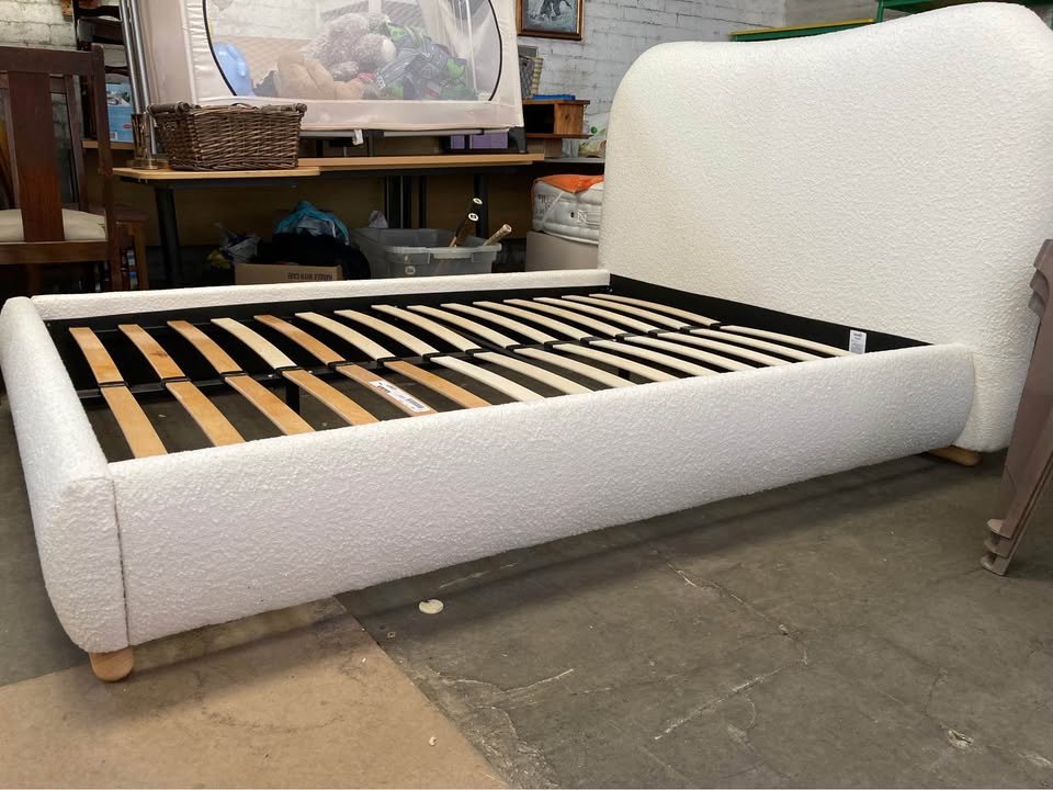 A brand new double Dunelm bed with a ex display mattress from British bed company