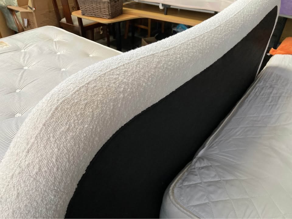 A brand new double Dunelm bed with a ex display mattress from British bed company